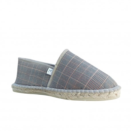 Espadrille Pantoufle Ecossais Marron