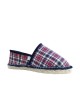 Espadrille Pantoufle écossais bordeaux
