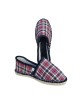 Espadrille Pantoufle écossais bordeaux