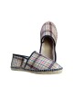 Pantoufle espadrille écossais beige