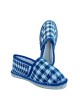 Espadrille Pantoufle Pied-de-poule Marine