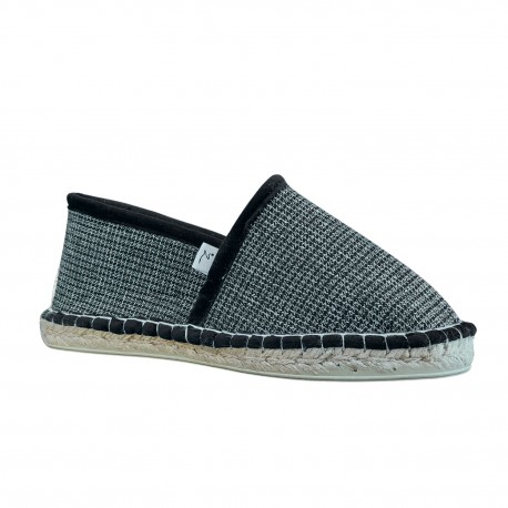 Espadrille Pantoufle Noir Brillant