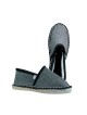 Espadrille Pantoufle Noir Brillant