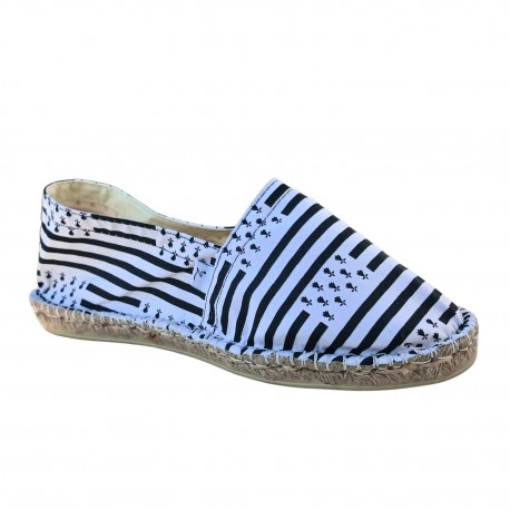 Espadrille BREIZH noir et blanc