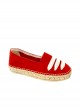 Cassiopée - espadrilles rouges à lacets 