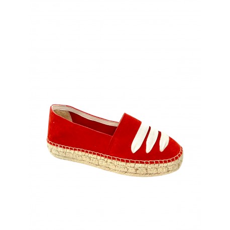 Cassiopée - espadrilles rouges à lacets 