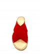 Toucan - espadrilles à brides rouges avec semelle confort