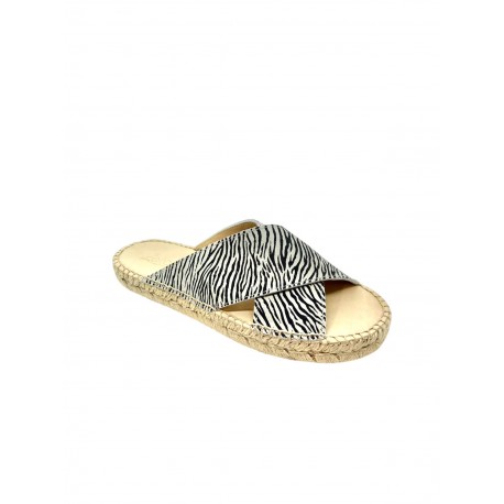 Toucan - espadrilles à bride zébrée - semelle avec coussinet